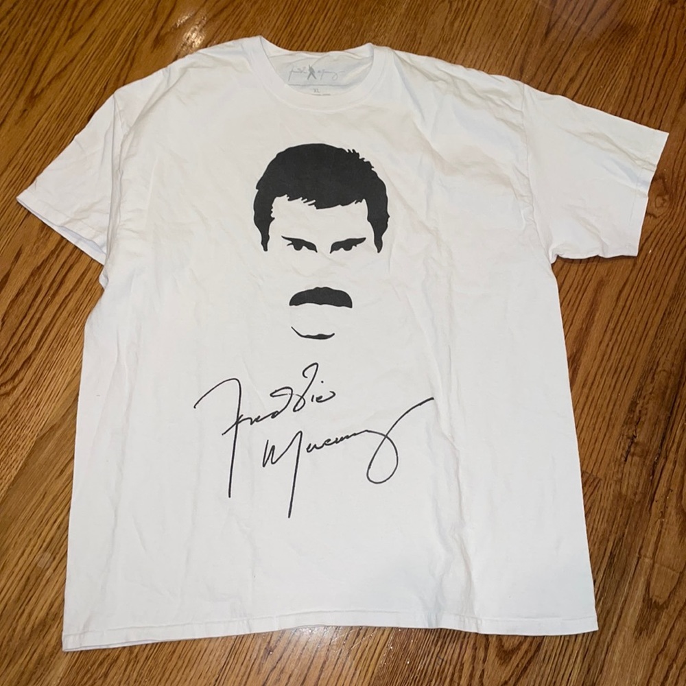 Freddie Mercury short sleeve tee White XL band shirt classic rock retro